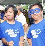 boys in blue shirt