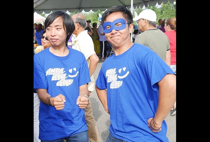 boy with blue mask