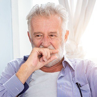 man listening