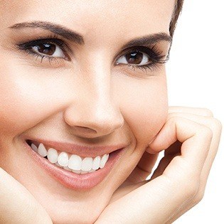 beautiful woman with perfect smile