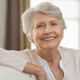 older woman smiling