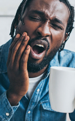 A man with a toothache