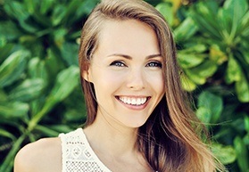 woman with white smile
