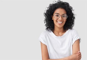 Woman with veneers in Bergenfield  