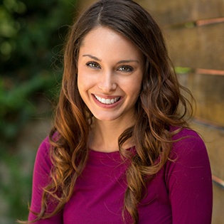 Woman with veneers in Bergenfield