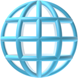 Icon - World webbed representing the world-wide web.